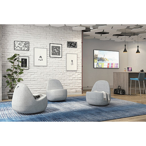 HON Skip Chair Plastic Seat Material - Light Gray Back Color - Plastic Back Material - Light Gray - Plastic - 1 Each (SKPGRY)