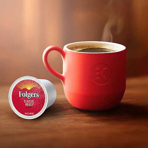 Folgers Folger K-Cup Classic Roast Coffee Compatible with Keurig K-Cup Brewer - American - Medium - 24 K-Cup - K-Cup - Classic Roast - Kosher - 24 / Box (7456)