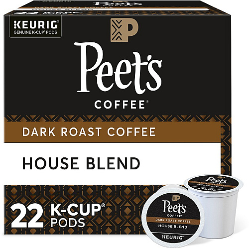 Peet's Coffee&reg; K-Cup French Roast Coffee Compatible with Keurig Brewer - Dark - K-Cup - 22 / Box (2405)