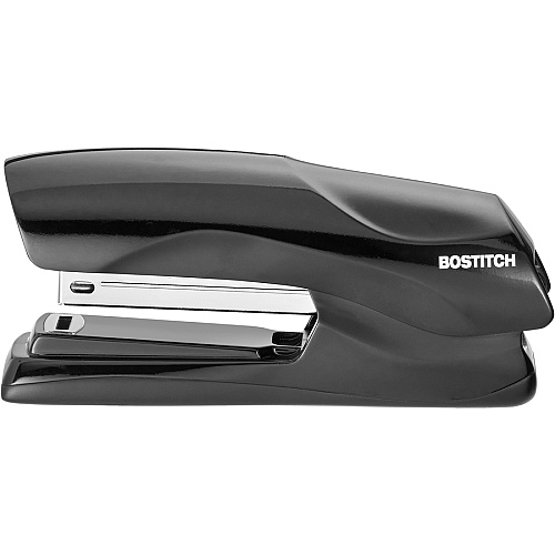 Bostitch Antimicrobial Flat Clinch Stapler Staples Upto 40 Sheet - Holds Upto 210 Staple - Full Strip - Black - Steel, Rubber - 1 Each (B275RBLK)
