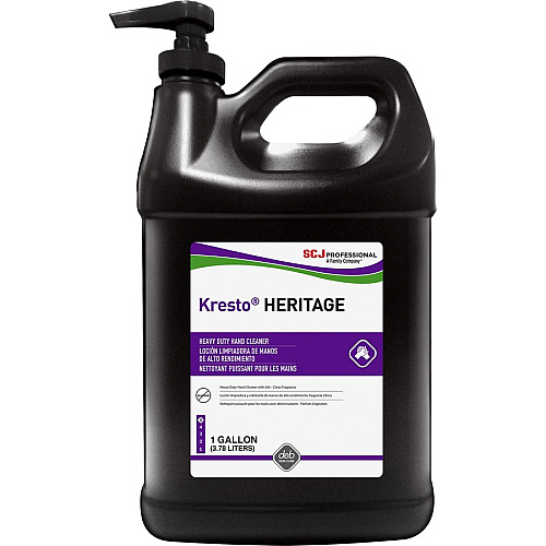 SC Johnson Super Heavy Duty Hand Cleanser Fresh Citrus Scent - 1 gal - Pump Bottle Dispenser - Soil Remover, Grease Remover, Adhesive Remover, Asphalt Remover - Hand, Industrial, Automotive - Clear - Non-toxic, Heavy Duty, Non-abrasive, Biodegra (09102CT)