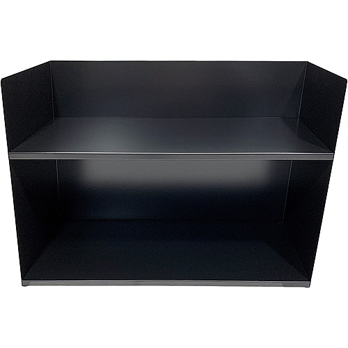 Huron 2-tier Book Rack 2 Compartment(s) - 2 Tier(s) - Horizontal - 20" Height x 29" Width x 10.25" Depth - Durable - Black - Steel - 1 Each (HASZ0177)