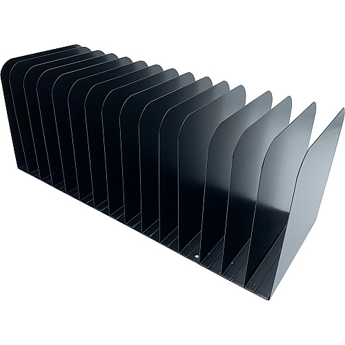 Huron 15-slot Vertical Message Rack 15 Compartment(s) - Vertical - 6.50" Height x 16" Width x 16.25" Depth - Durable - Black - Steel - 1 Each (HASZ0178)