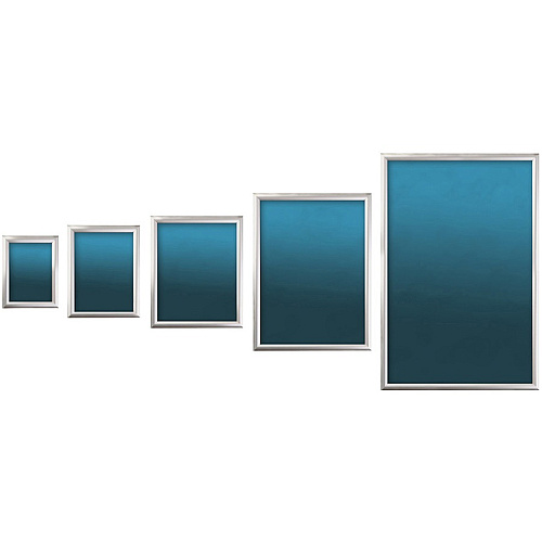 Seco Sign Holder 11" Width x 14" Height - Rectangular Shape - Silver - 1 Each (SN1114SV)
