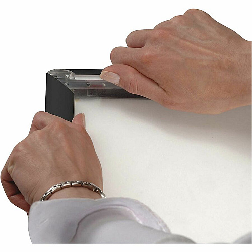 Seco Sign Holder 11" Width x 17" Height - Rectangular Shape - Black - 1 Each (SN1117BLACK)