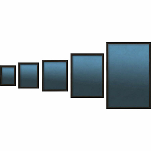 Seco Sign Holder 11" Width x 17" Height - Rectangular Shape - Black - 1 Each (SN1117BLACK)