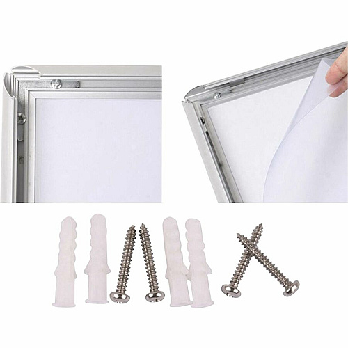 Seco Sign Holder 11" Width x 17" Height - Rectangular Shape - Black - 1 Each (SN1117BLACK)