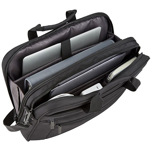 Samsonite Classic Business 2.0 Carrying Case (Briefcase) for 17" Notebook - Black Handle, Carrying Strap, Shoulder Strap - 12.5" Height x 17.5" Width x 4.5" Depth - 1 Each (1412721041)