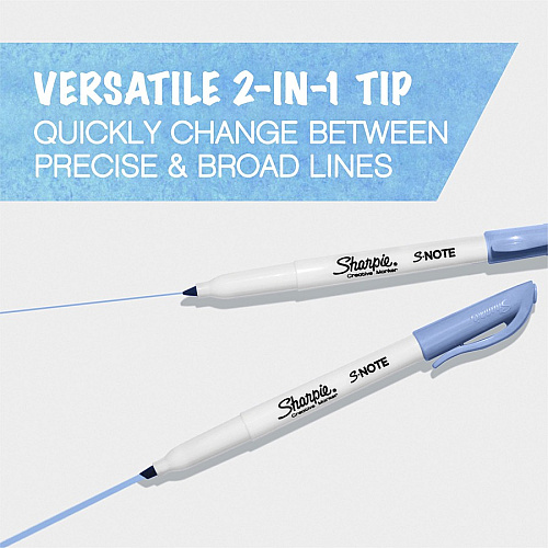 Sharpie S-Note Marker Chisel Marker Point - Mild Assorted Ink - 6 / Pack (2148157)