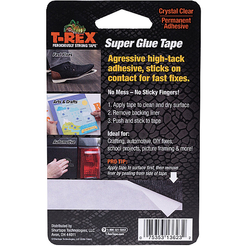 T-REX Double Sided Super Glue Tape 15 ft Length x 0.75" Width - White - Acrylic - 1 Each (286853)