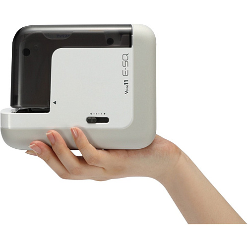 MAX Portable Electronic Stapler 35 Sheets Capacity - 100 Staple Capacity - 1/4" Staple Size - 1.59" Throat Depth - 6 x AA Batteries - 1 Each - Black, White (BH11F)