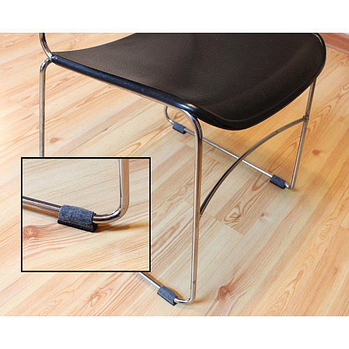 Lorell Wraparound Floor Savers Rectangle - Gray - 16/Bag (LLR49329)