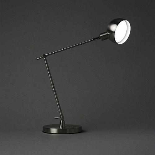 OttLite Wellness Series Refine LED Desk Lamp 24" Height - LED Bulb - Brushed Nickel, Metal - USB Charging, Adjustable Brightness, Touch-activated, Adjustable Height, Adjustable Knob, Adjustable Angle, ClearSun LED - 400 lm Lumens - Nickel,  (F1D83BN9SHPR)