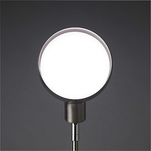OttLite Wellness Series Refine LED Desk Lamp 24" Height - LED Bulb - Brushed Nickel, Metal - USB Charging, Adjustable Brightness, Touch-activated, Adjustable Height, Adjustable Knob, Adjustable Angle, ClearSun LED - 400 lm Lumens - Nickel,  (F1D83BN9SHPR)