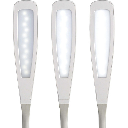 OttLite LED Desk Lamp with Charging Station 26.5" Height x 7.5" Width - LED Bulb - USB Charging, Flexible Arm, Adjustable Height, ClearSun LED - Plastic - Desk Mountable - White - for Tablet, Phone, Desk - 1 Each (CSA77WGCSHPR)