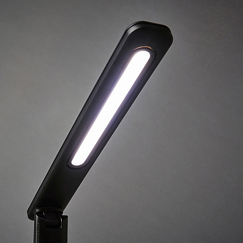 OttLite Wellness Series Renew LED Desk Lamp 14.8" Height x 6" Width - LED Bulb - USB Charging, Adjustable Brightness, Touch-activated, Adjustable Height, Adjustable Knob, Alarm, ClearSun LED, Energy Saving - 400 lm Lumens - Faux Leather, Ch (F1DY8G59SHPR)