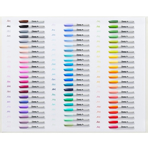 Sharpie Ultimates Permanent Marker Fine Marker Point - Multicolor - 65 / Box (2136724)