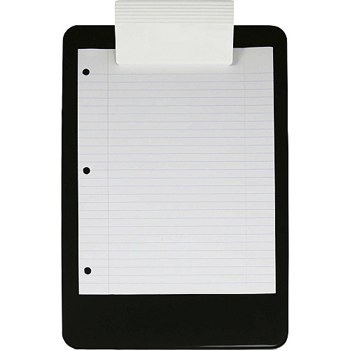 Saunders Antimicrobial Clipboard 8 1/2" x 11" Sheet Size - Black, White - 1 Each (21610)