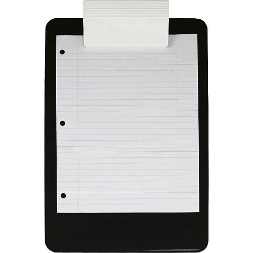 Saunders Antimicrobial Clipboard 8 1/2" x 11" Sheet Size - Black, White - 1 Each (21610)
