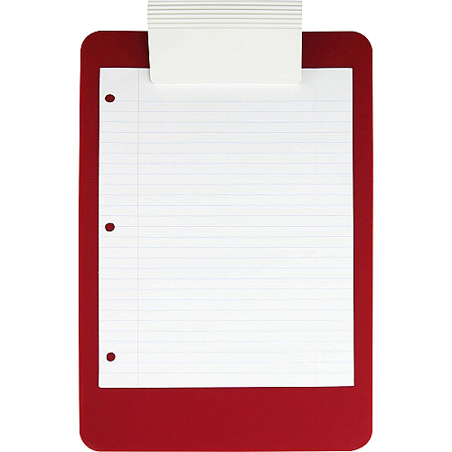 Saunders Antimicrobial Clipboard 8 1/2" x 11" Sheet Size - Red, White - 1 Each (21611)