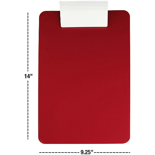 Saunders Antimicrobial Clipboard 8 1/2" x 11" Sheet Size - Red, White - 1 Each (21611)