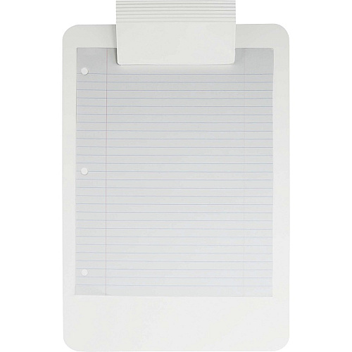 Saunders Antimicrobial Clipboard 8 1/2" x 11" Sheet Size - White - 1 Each (21608)
