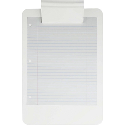 Saunders Antimicrobial Clipboard 8 1/2" x 11" Sheet Size - White - 1 Each (21608)