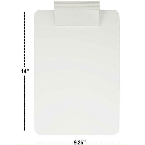 Saunders Antimicrobial Clipboard 8 1/2" x 11" Sheet Size - White - 1 Each (21608)