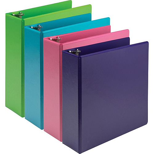 Samsill Earthchoice Durable View Binder 3" Binder Capacity - Letter - 8 1/2" x 11" Sheet Size - 550 Sheet Capacity - 3 Ring(s) - Fastener(s): Round Ring - Pocket(s): 2, Internal - Chipboard - Assorted - Recycled - Bio-based, Durable, Clear Overl (MS48689)