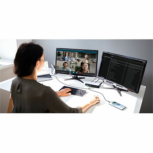 Belkin Connect Pro Thunderbolt 4 Dock for Smartphone, Tablet, Notebook - Charging Capability - Memory Card Reader - SD - 120 W - Thunderbolt 4 - 8K @ 30Hz, 4K @ 60Hz - 3840 x 2160, 7680 x 4320 - 4 x USB Ports - 2 x USB 2.0 - 4 x USB Type-A P (INC006TTSGY)