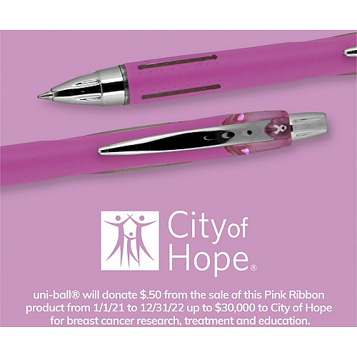uni-ball uni&reg; Jetstream RT Pink Ribbon Ballpoint Pen 1 mm Medium Pen Point - Black Ink - Gel-based, Hybrid - Pink Barrel - 1 Dozen (70203)