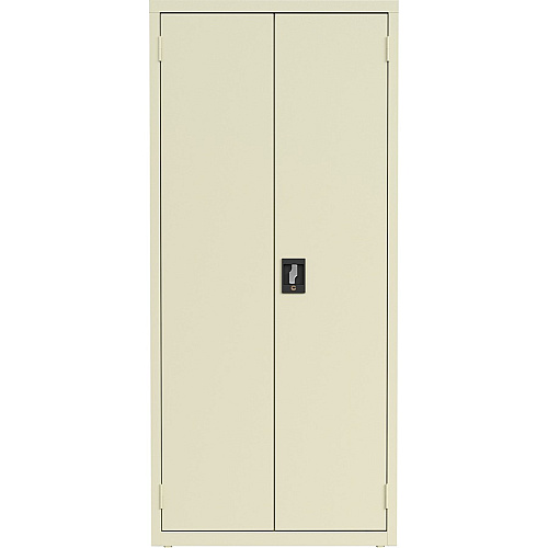 Lorell Fortress Series Slimline Storage Cabinet 30" Width x 15" Depth x 66" Height - 4 x Shelf(ves) - 720 lb Load Capacity - Durable, Welded, Nonporous Surface, Recessed Handle, Removable Lock, Locking System - Putty - Baked Enamel - Steel - (LLR69830PTY)