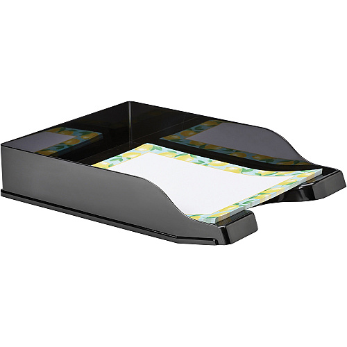 Deflecto AntiMicrobial DocuTray 2.60" Height x 10.16" Width x 13.78" Depth - Desktop - Antimicrobial, Interlockable, Stackable, Mildew Resistant - Black - Polystyrene - 1 Each (63906)