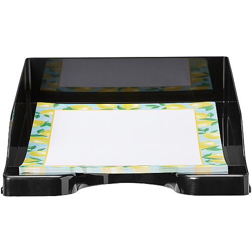 Deflecto AntiMicrobial DocuTray 2.60" Height x 10.16" Width x 13.78" Depth - Desktop - Antimicrobial, Interlockable, Stackable, Mildew Resistant - Black - Polystyrene - 1 Each (63906)
