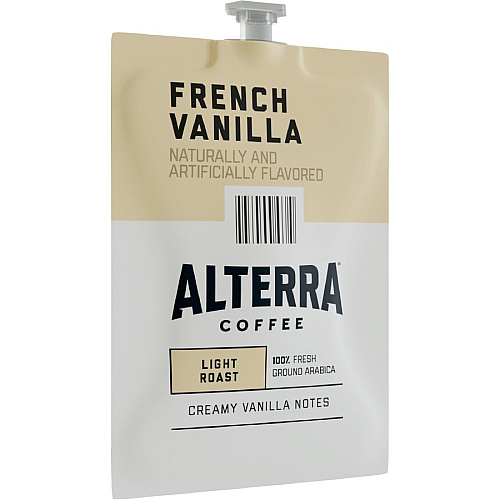 Alterra Freshpack French Vanilla Coffee Compatible with Flavia Aroma, Flavia Barista, FLAVIA Creation 600, Flavia Creation 500, Flavia Creation 200, Flavia Creation 150, Flavia Creation 300 - Medium - Freshpack - 100 / Carton (48009)