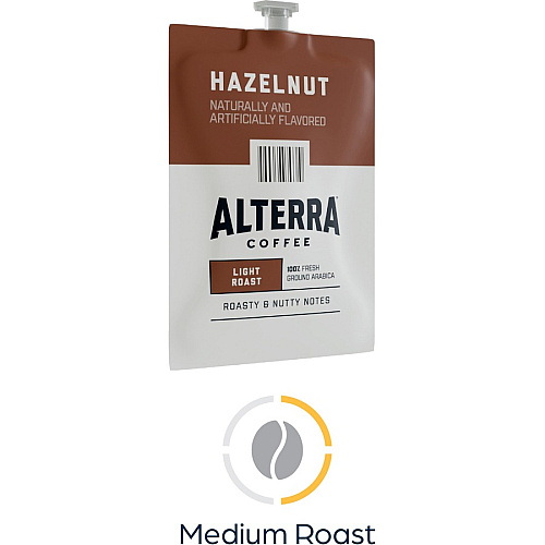 Alterra Freshpack Hazelnut Coffee Compatible with Flavia Aroma, Flavia Barista, FLAVIA Creation 600, Flavia Creation 500, Flavia Creation 200, Flavia Creation 150, Flavia Creation 300 - Medium - Freshpack - 100 / Carton (48011)