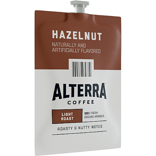 Alterra Freshpack Hazelnut Coffee Compatible with Flavia Aroma, Flavia Barista, FLAVIA Creation 600, Flavia Creation 500, Flavia Creation 200, Flavia Creation 150, Flavia Creation 300 - Medium - Freshpack - 100 / Carton (48011)