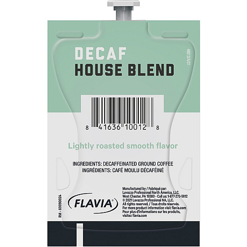 Alterra Freshpack Decaf House Blend Coffee Compatible with Flavia Aroma, Flavia Barista, FLAVIA Creation 600, Flavia Creation 500, Flavia Creation 200, Flavia Creation 150, Flavia Creation 300 - Light - Freshpack - Decaffeinated - 100 / Carton (48013)