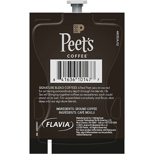 Peet's Coffee Peet's Freshpack Cafe Domingo Coffee Compatible with Flavia Aroma, Flavia Barista, FLAVIA Creation 600, Flavia Creation 500, Flavia Creation 200, Flavia Creation 150, Flavia Creation 300 - Medium - Freshpack - Cafe Domingo - 76 / Car (48035)