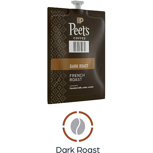 Peet's Coffee Peet's Freshpack French Roast Coffee Compatible with Flavia Aroma, Flavia Barista, FLAVIA Creation 600, Flavia Creation 500, Flavia Creation 200, Flavia Creation 150, Flavia Creation 300 - Dark - Freshpack - French Roast - 76 / Carto (48036)
