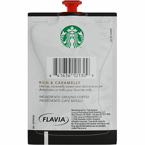 Starbucks Freshpack Espresso Roast Coffee Compatible with Flavia Barista - Freshpack - Espresso - 72 / Carton (48041)
