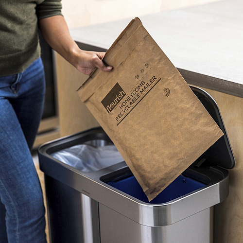 Duck Brand Flourish Honeycomb Recyclable Mailers Mailing/Shipping - 8 4/5" Width x 10 45/64" Length - Seal - Brown - 1 Each (287432)