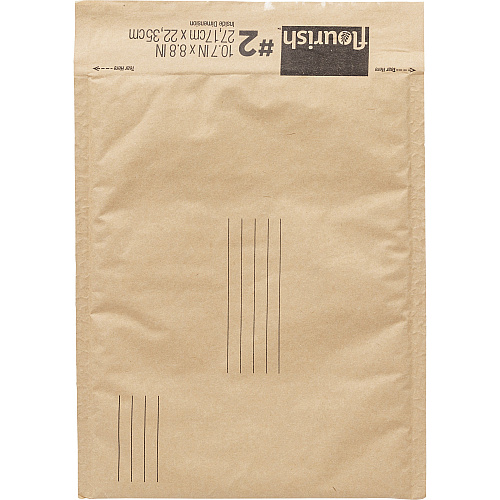 Duck Brand Flourish Honeycomb Recyclable Mailers Mailing/Shipping - 8 4/5" Width x 10 45/64" Length - Seal - Brown - 1 Each (287432)
