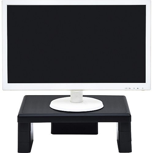 Data Accessories Company Stax MP-107 Monitor Riser Stand 66 lb Load Capacity - 4.75" Height x 13" Width x 10.50" Depth - Recycled Plastic - Black (02160)