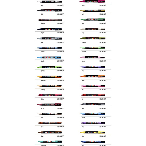uni-ball uni&reg; Posca PC-3M Paint Markers Fine Marker Point - Yellow Water Based, Pigment-based Ink - 6 / Pack (PC3MYELLOW)