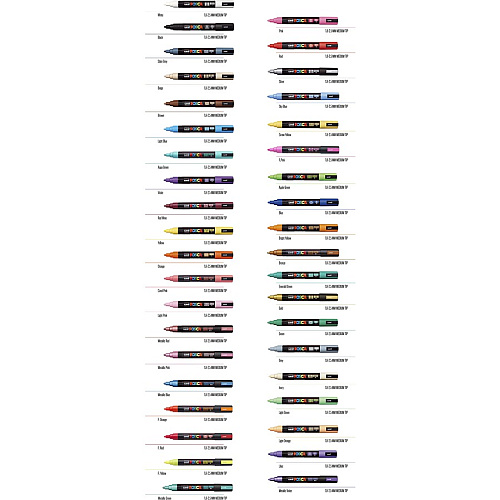 uni-ball uni&reg; Posca PC-5M Paint Markers Medium Marker Point - White Ink - Water Based, Pigment-based - 6 / Pack (PC5MWHITE)