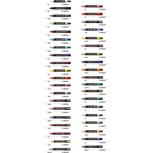 uni-ball uni&reg; Posca PC-5M Paint Markers Medium Marker Point - Assorted Ink - Water Based, Pigment-based - 8 / Pack (PC5M8C)