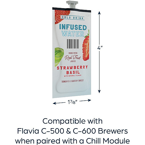 Flavia Strawberry Basil Infused Water Freshpack Strawberry Basil - 100 / Carton (48053)