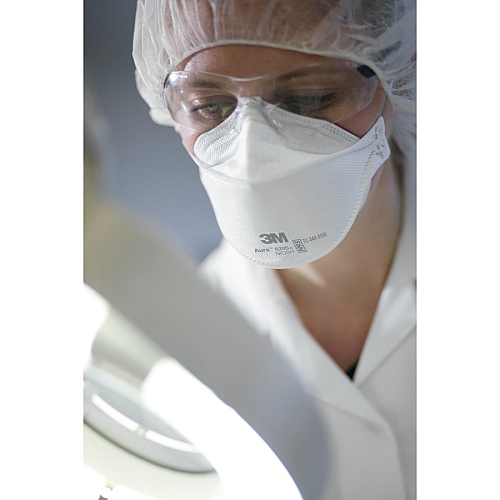 3M Aura N95 Particulate Respirator 9205 Recommended for: Face - Adult - Airborne Particle, Dust, Contaminant, Fog Protection - White - Lightweight, Soft, Comfortable, Adjustable Nose Clip, Disposable, Advanced Electret Media - 10 / Pack (9205P10DC)