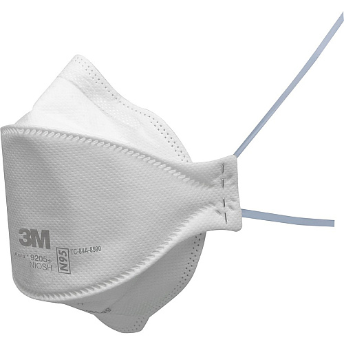 3M Aura N95 Particulate Respirator 9205 Recommended for: Face - Adult - Airborne Particle, Dust, Contaminant, Fog Protection - White - Lightweight, Soft, Comfortable, Adjustable Nose Clip, Disposable, Advanced Electret Media - 20 / Pack (9205P20DC)
